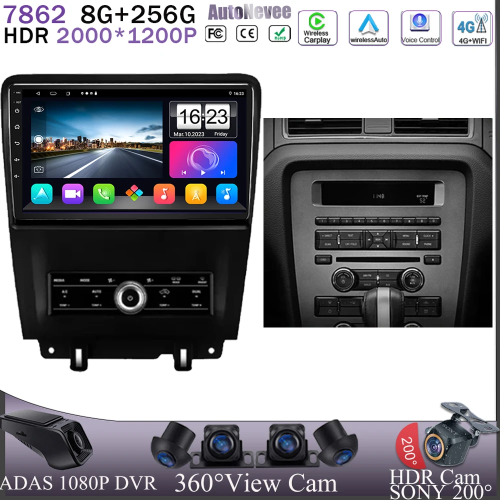 Для Ford Mustang V S-197 2009 - 2014 Android мультимедийный плеер стерео головное устройство GPS