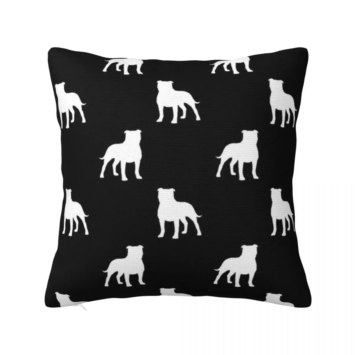 

Staffordshire Bull Terrier Silhouette Pillow Case Animal Polyester Sofa Pillowcase Zipper Spring Retro Cover