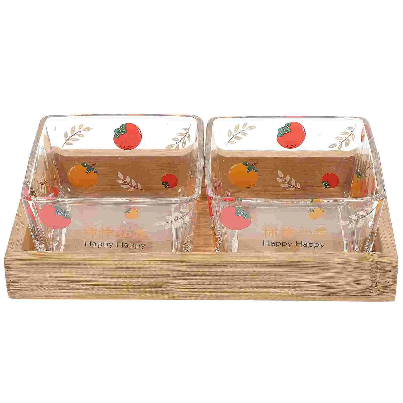 

Serving Platter Dish Bowl Snack Tray Fruit Appetizer Candy Dip Plate Dippingchip Glass Compartment Compote Bowls Christmas Sushi