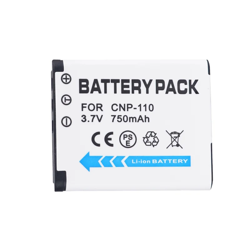 Фото Сменная батарея CNP 110 3.7V 750mAh, литий-ионная, высокой емкости, для камер Casio EX Z2000, EX ZR10, Z2300, долговечная, безопасная, высокого качества. №2