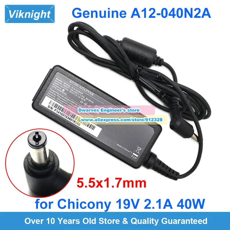 Оригинальный адаптер переменного тока 19 В 2 1 А 40 Вт блок питания CHICONY A12-040N2A с