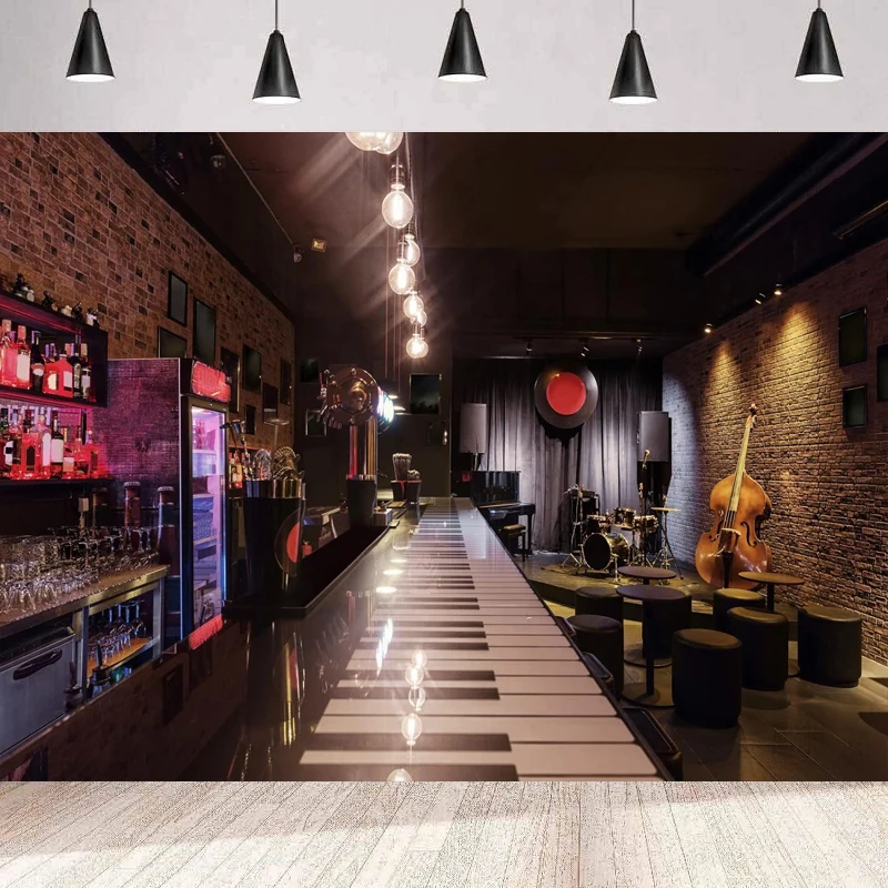 Фон для фотосъемки Музыкальный клуб Современный Джаз Бар Паб Кафе интерьер
