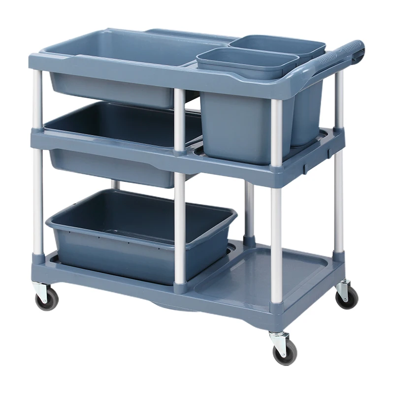 Трехслойная тележка для сбора напитков