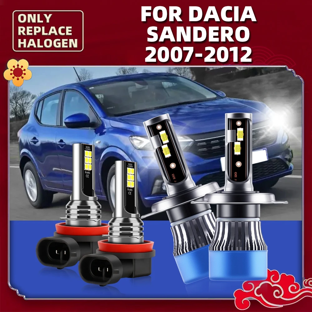 

Led Car Headlights Hi/Lo Beam CSP 110W/Pair Headlamp 12V / Auto 6000K Fog Lamps For Dacia Sandero 2012 2011 2010 2009 2008 2007