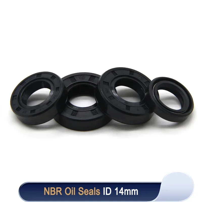 2/5/10 шт. NBR Oil Seal ID 14 мм TC-14 * 22/24/25/26/27/28/30/35*5/6/7/8/10 Нитриловая Резина двойная Прокладка