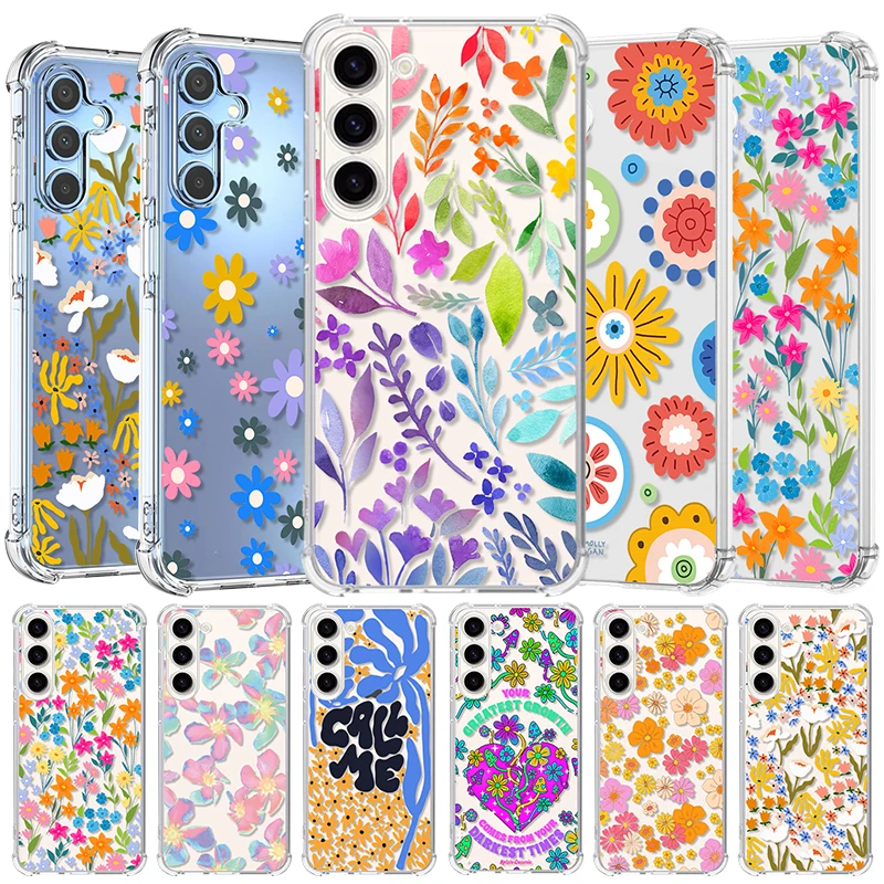 Цветные цветы для Redmi NOTE 10 11 S 12 PRO Plus 13Pro 6 7 8 Pro 9 Promax 4G