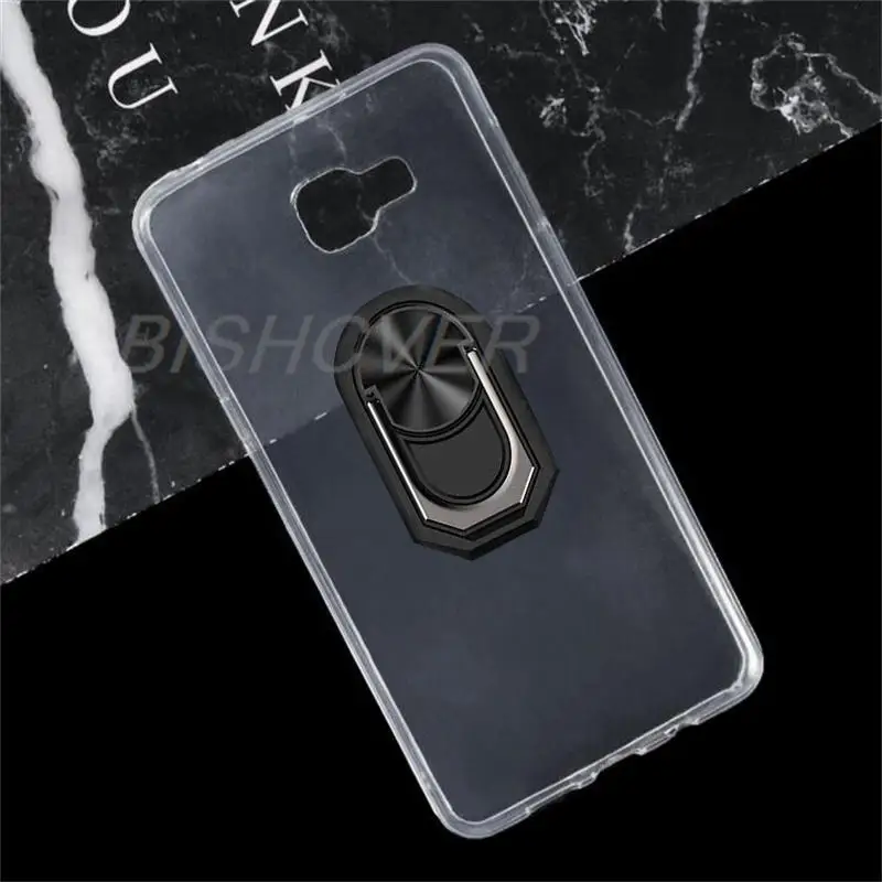 Магнитный чехол для телефона Samsung Galaxy A9 (2016), диагональ 6,0 дюйма, искусственный противоударный мягкий силиконовый чехол из ТПУ с кольцом-держателем