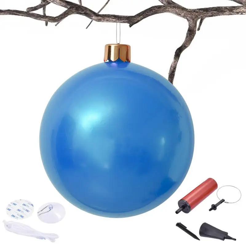 

Рождественские надувные шары с подсветкой для улицы, 25,6 дюйма, рождественские надувные шары, украшения светодиодный ными лампочками, надув...