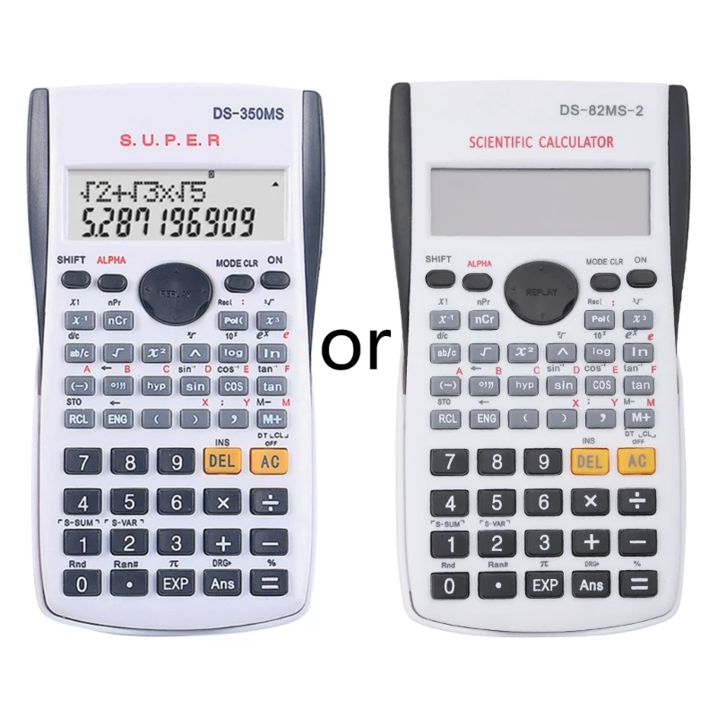 82MS Scientific Calculator 240 Functions Digital Multifunction Statistics Mathematics 2Line Display for student Exam