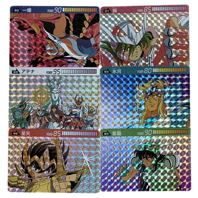 6 шт./комплект анимационные карточки Saint Seiya