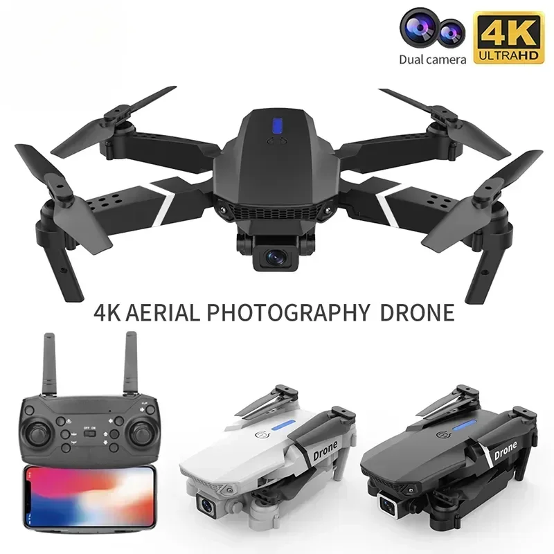 

HJ E88 Pro Quadcopter 4K HD WIFI FPV Drone 1080P Camera Height Hold RC Foldable Rc Quadcopter Helicopter DronToy