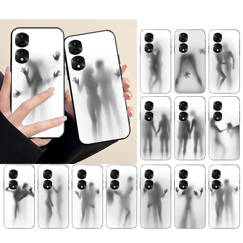 

Phone Case for Huawei Honor X9 X8 X7 X6 70 50 60 Pro 10X 20 Lite 8A 8S 8X 9X 9A 9S 10i Couple body silhouette Woman Man Funda