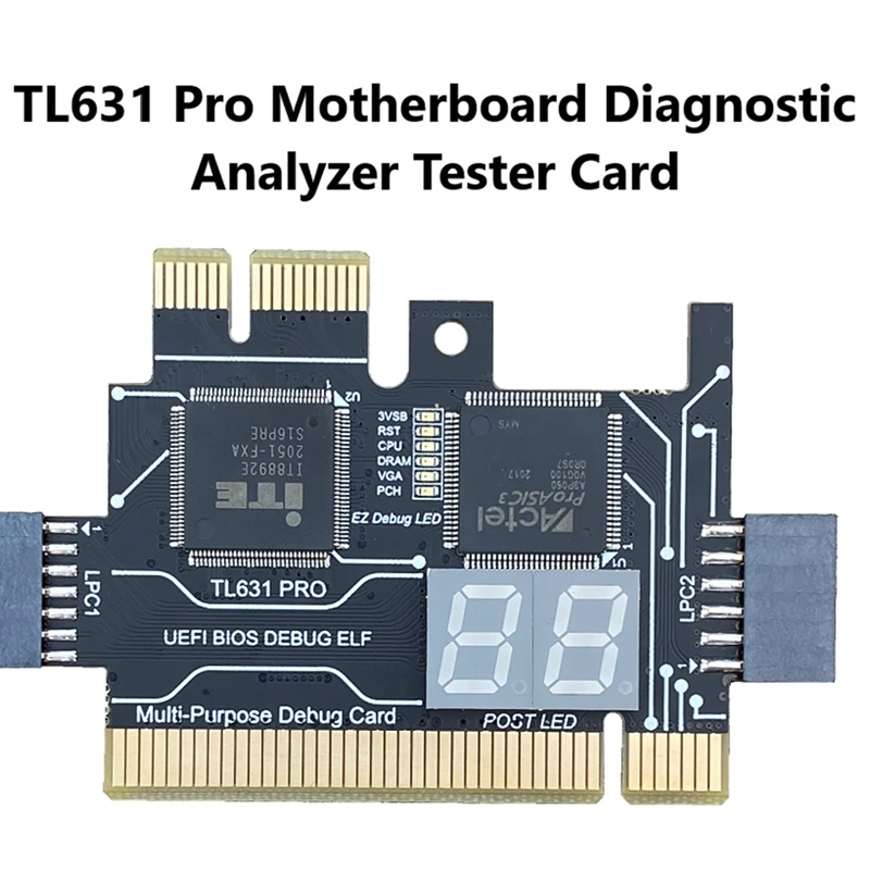 TL631 Pro Многофункциональная настольная и ноутбучная карта LPC-DEBUG Post Card PCI PCI-E Mini Motherboard Diagnostic Analyzer Tester