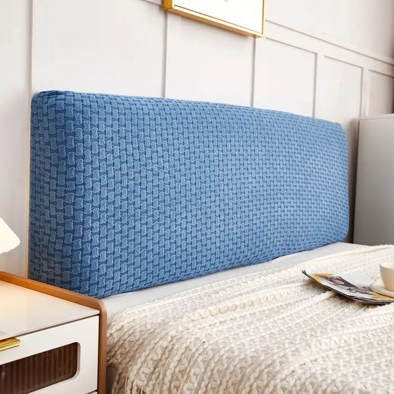 

1Pcs Soft Solid Color Bed Back Dust Thicken Elastic Headboard Cover All-inclusive Protector Cover Smooth Quilted Head Cover