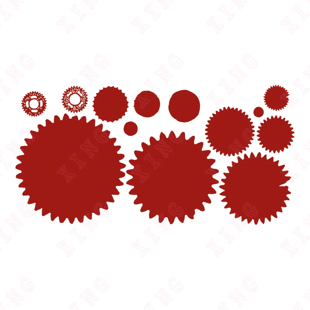 

2022 Arrival Metal Cutting Dies Scrapbook Album Decoration Stencil Embossing Template Diy Greeting Card Handmade In Gear Die Set