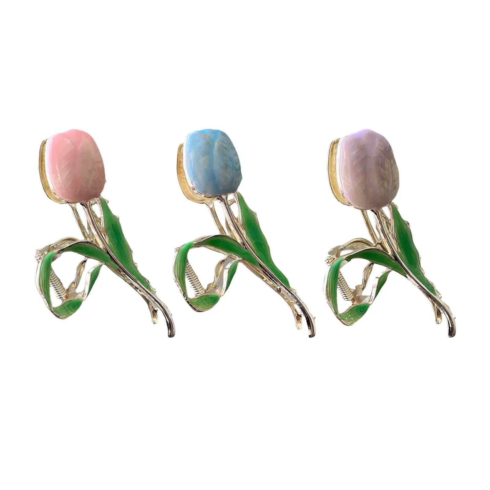 

Women Flower Clips Hair Grips Hair Clamp Big Jaw Clips Hair Accessories Hairpin Alloy Nonslip Barrette