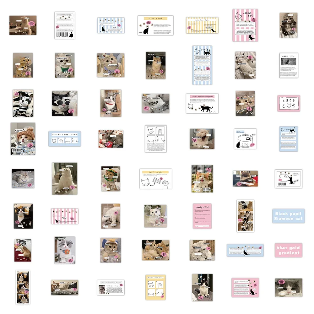 

Набор наклеек с котами 60 шт.