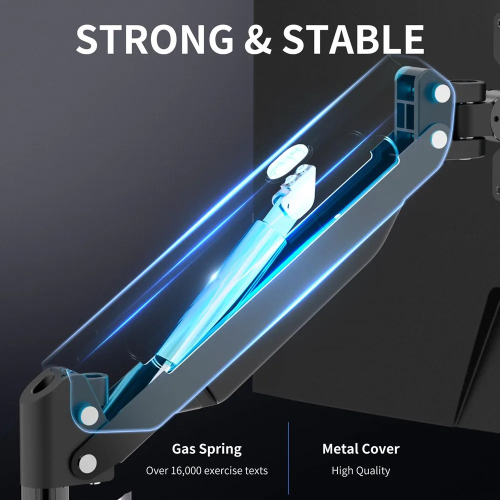 Регулируемая газовая пружина крепления монитора