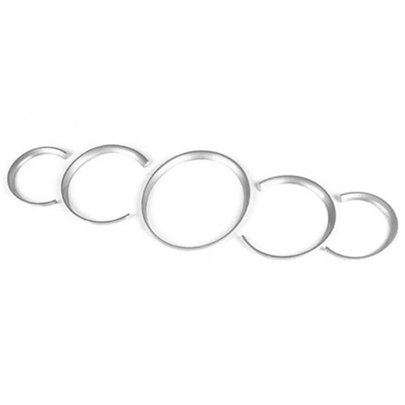 

5 Pcs Silver Interior Dashboard Edge Trim Cover Ring for 10-16 Cayenne, 08-19 911,10-16 Panamera