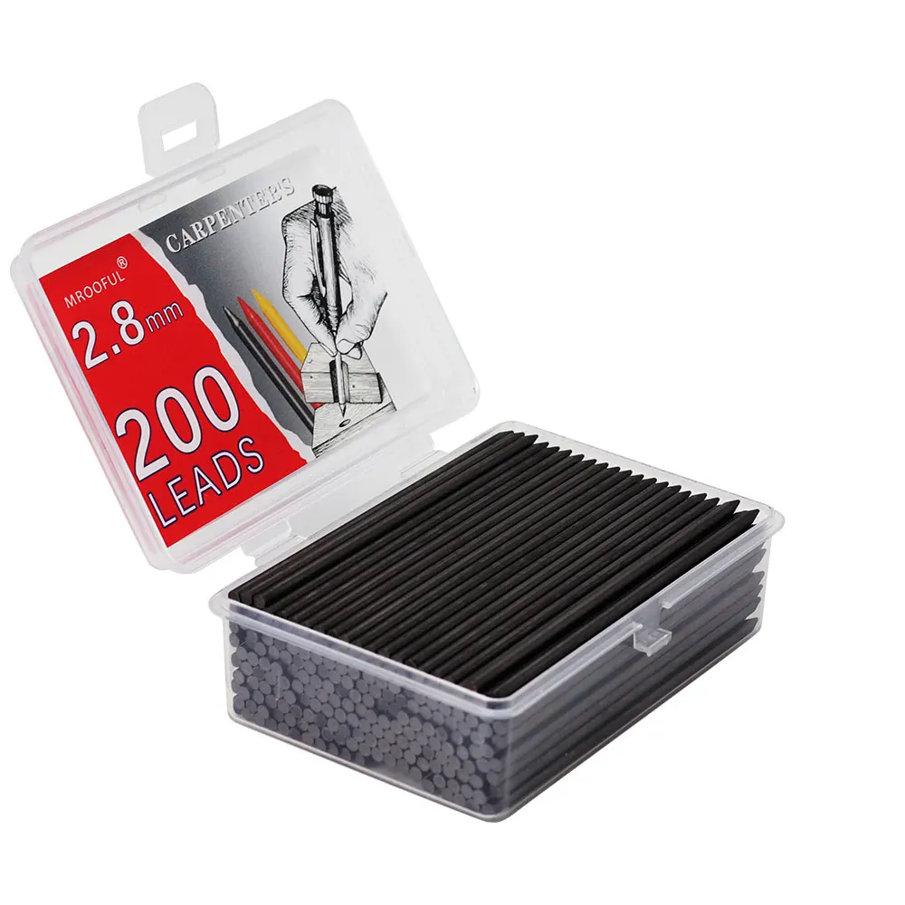 

Сменные грифели MROOFUL 2,8 мм черные 200 шт.