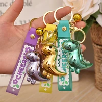 creative keychain colorful keychains women bag pendant acrylic cartoon dinosaur small gift fashion jewelry accessories