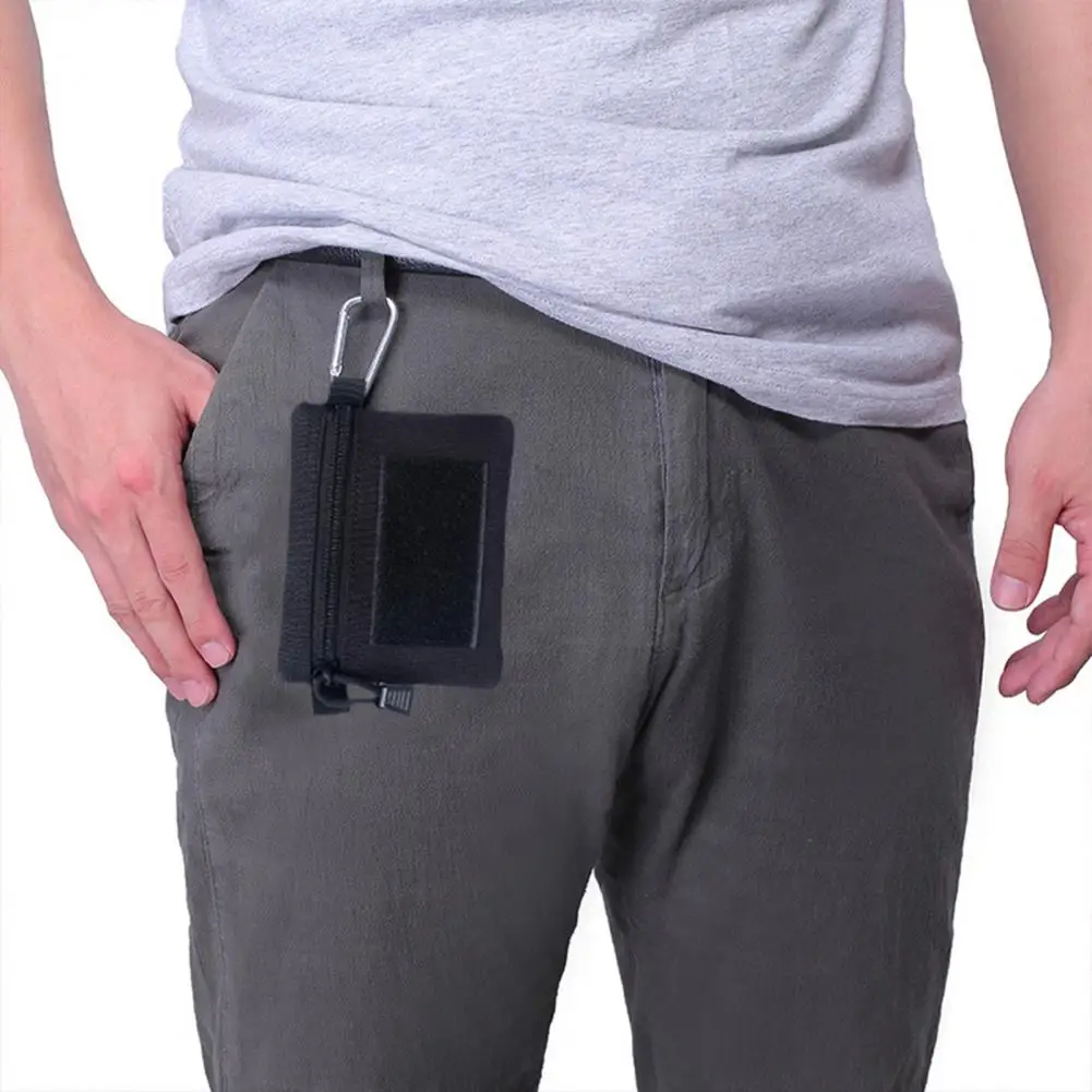 

Hook Loop Fasteners Multifunctional Wear Resistant Portable Travel Mini Waist Bag Storage Wallet Camping Accessories