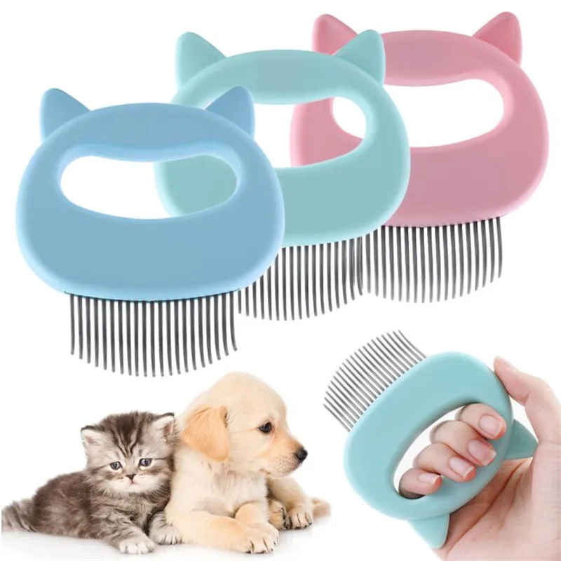 

Pet Dog Cat Combs Massage Hair Removal Comb With Handle Cat Dog Brush To Clean Fluff Massage Pet Dusting Brush Pet Supplies