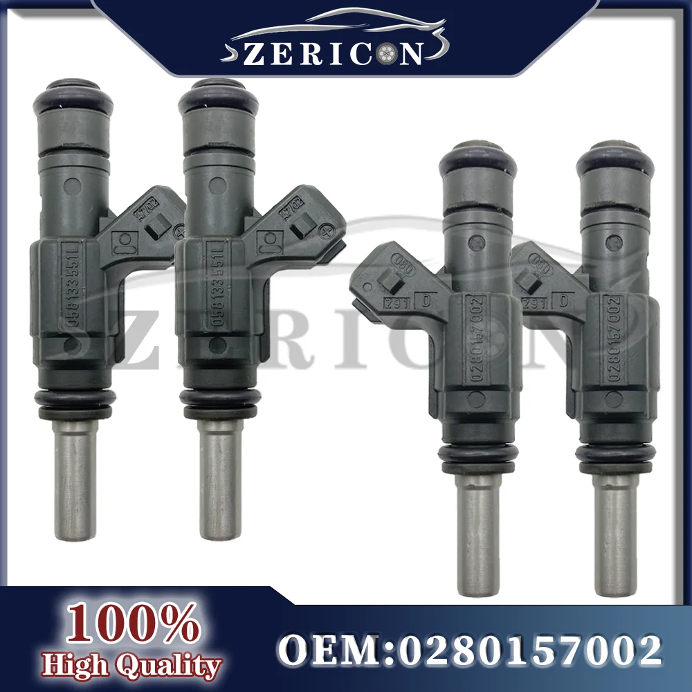 

4pcs NEW 0280157002 Fuel Injector Nozzle 058133551L For AUDI A3 A4 1.8T VW Skoda Passat B5 Car Accessriess