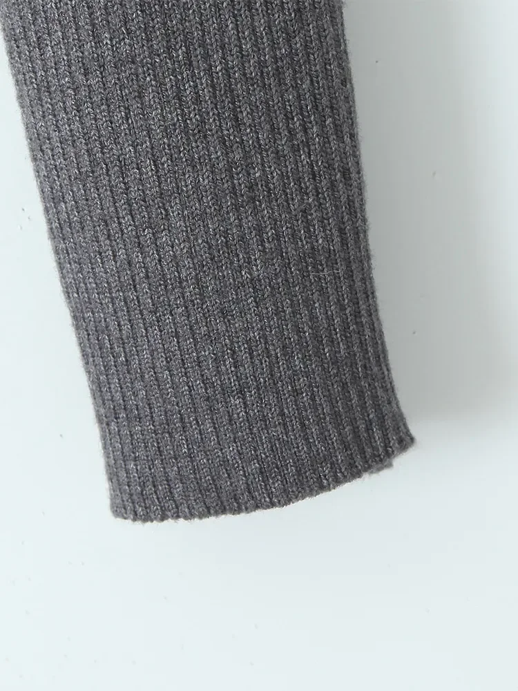 Suninheart 2023 Женский Осенний модный уличный стиль эластичный вязаный кардиган милый