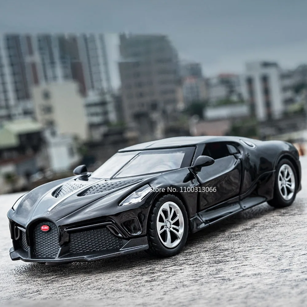 

1:36 Bugatti Voice of The Night Metal Car Model High Simulation Diecasts Toy Vehicles Sound Light Collection Kids Birthday Gifts