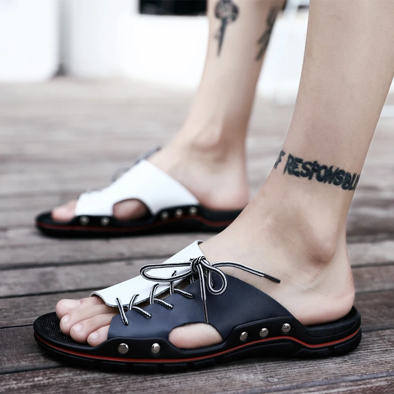 

2022 new summer large size men's shoes sandals and slippers fashion beach shoes flip flops casual and comfortable
