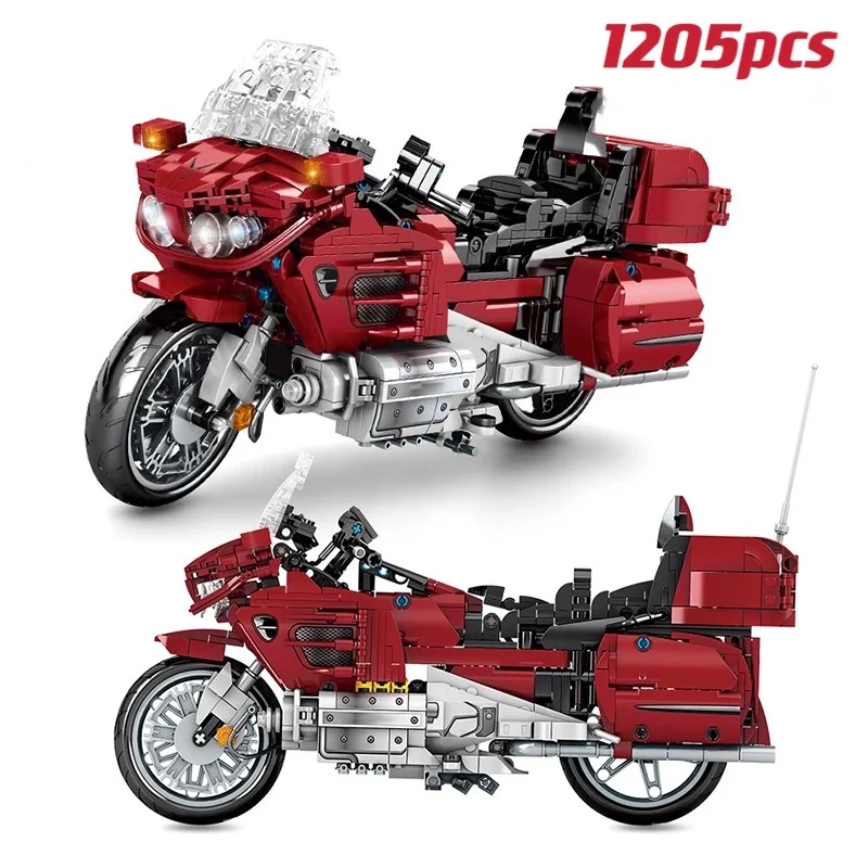 

1205pcs City technical Mechanical High-tech Motorcycle Building Blocks DIY MOC locomotive Supercar Toys For Children