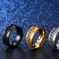 vintage rotatable viking rune chain rings men women steelblackgold stainless steel nordic viking ring fashion jewelry gift