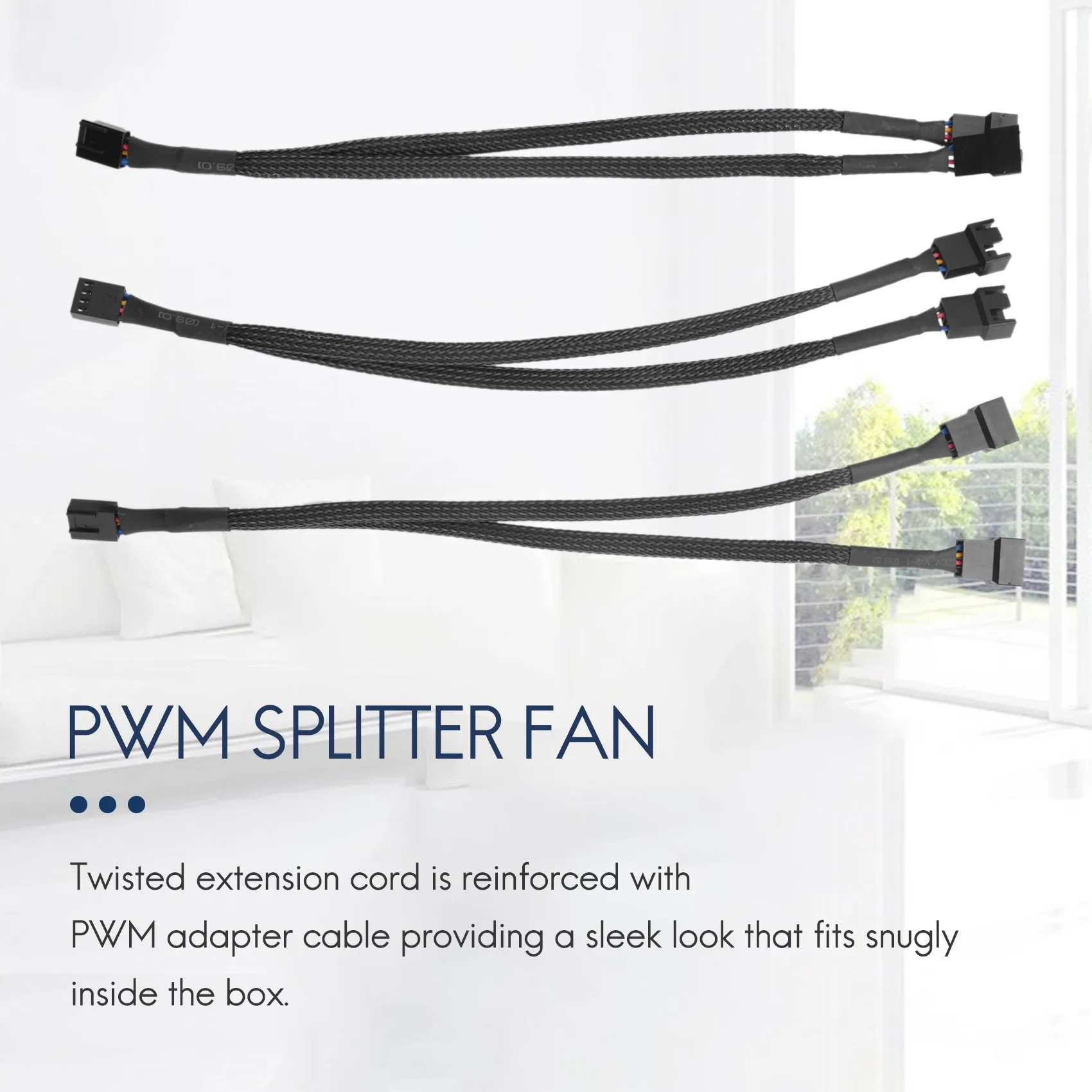 6 шт. Удлинительный кабель PWM 4-контактный Fan Y-образные кабели разветвитель