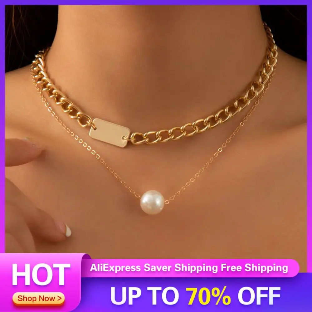 Ожерелье женское простое модное ожерелье из сплава многослойное первоклассная