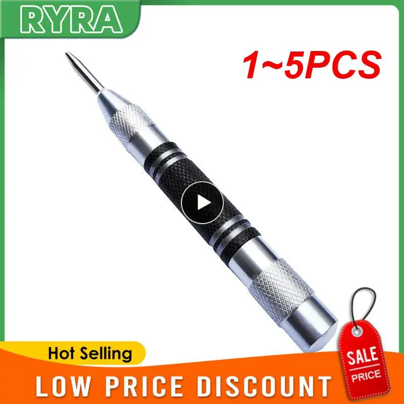 

1~5PCS Drill Center Mark Automatic Center Pin High Hardness Center Drill Strong Spring for Metal Punch Positioning Marks Labor