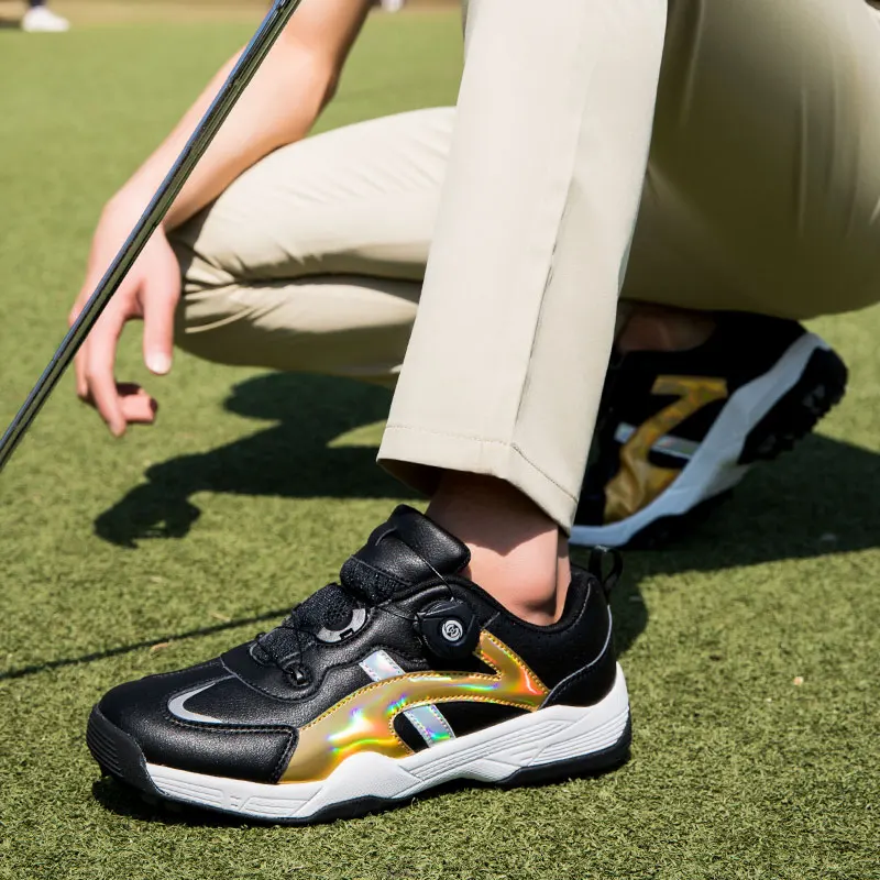 Unisex Golf Shoes Men Training Golf Shoes Track and Field Training Shoes White Grass Walking Jogging Shoes Size 36-46