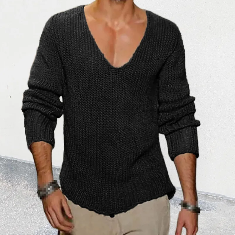 Мужской свитер с длинным рукавом