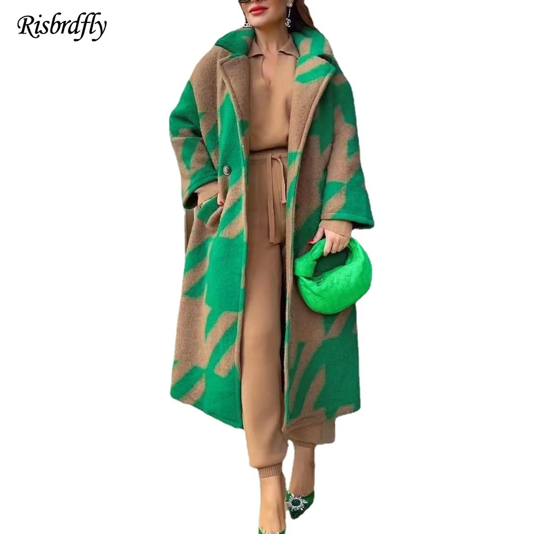 Женская зимняя одежда Risbrdfly новинка 2023 осенне-зимнее модное пальто с длинными