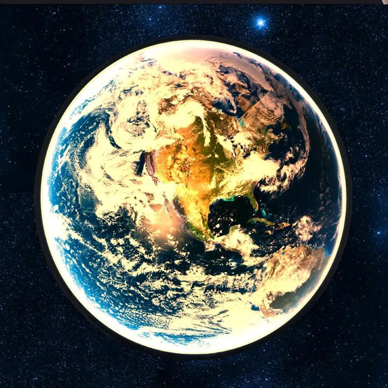 

Современная светодиодная настенная лампа Earth, роскошный креативный настенный светильник для гостиной, фоновая декорация для стены, художес...