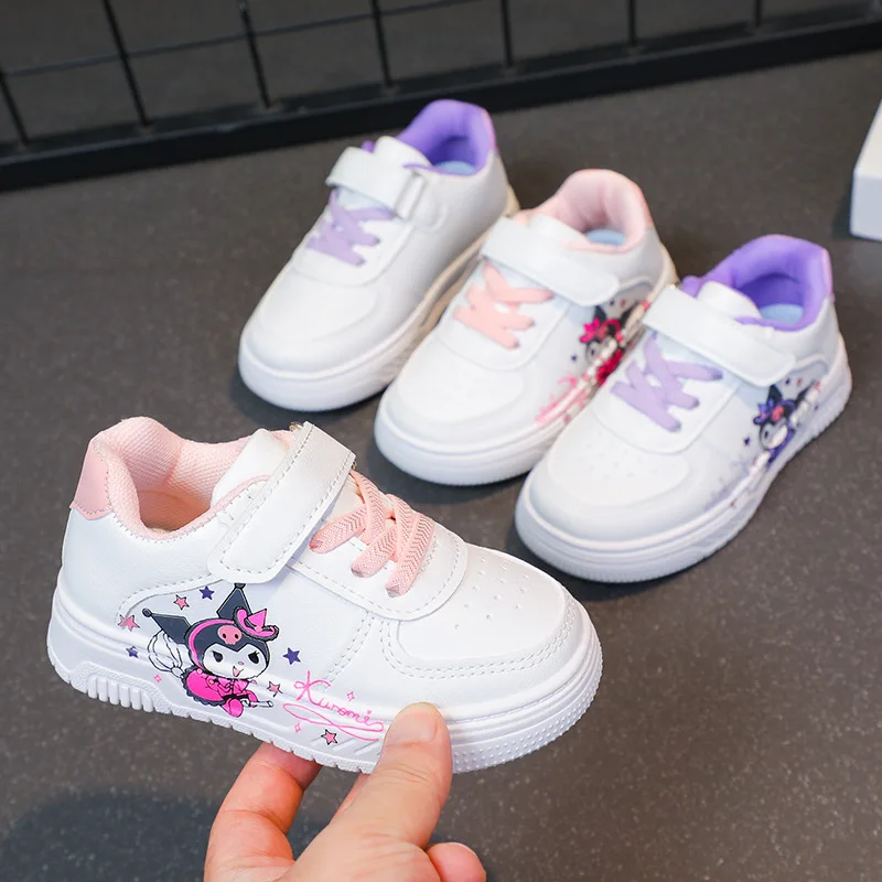 Kawaii Kuromi обувь Sanrio печать белая мультфильм спортивная Новые Девушки теннисная