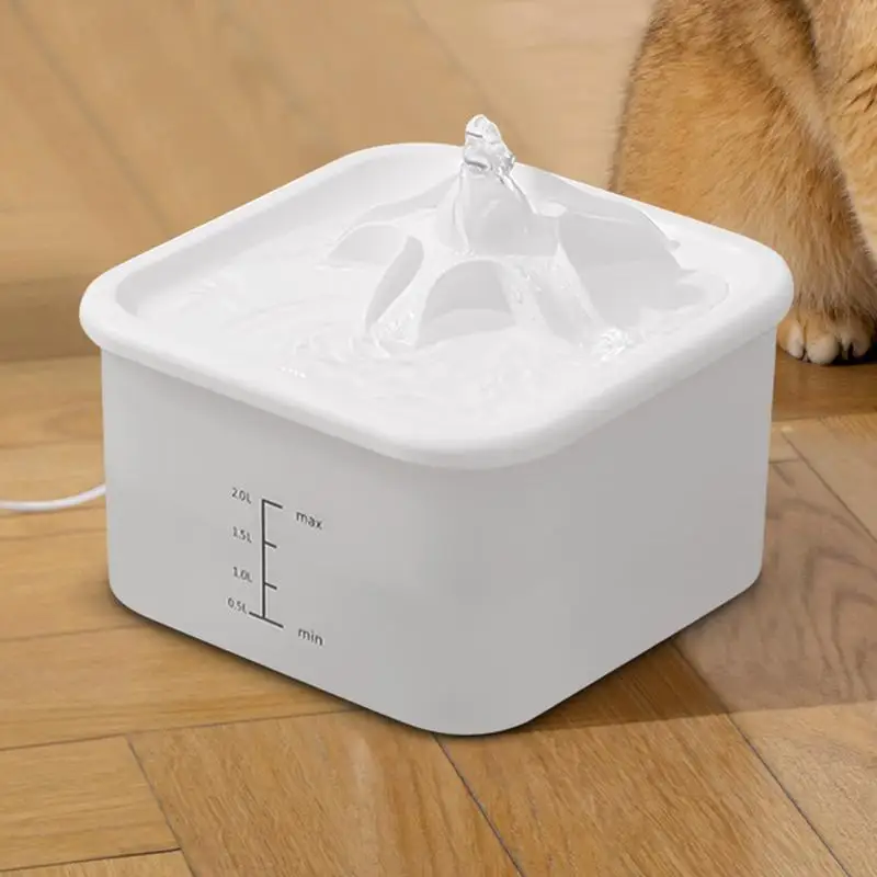 w zwierząt domowych cichy podajnik wody filtr cyrkulacyjny fontanna elektryczna 2l koty automatyczny dozownik stylu wulkanicznym dla