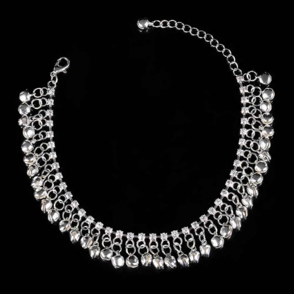 

Gift Women Vintage Anklet Foot Chain Jewelry Tassel Bracelet Rhinestone Bell