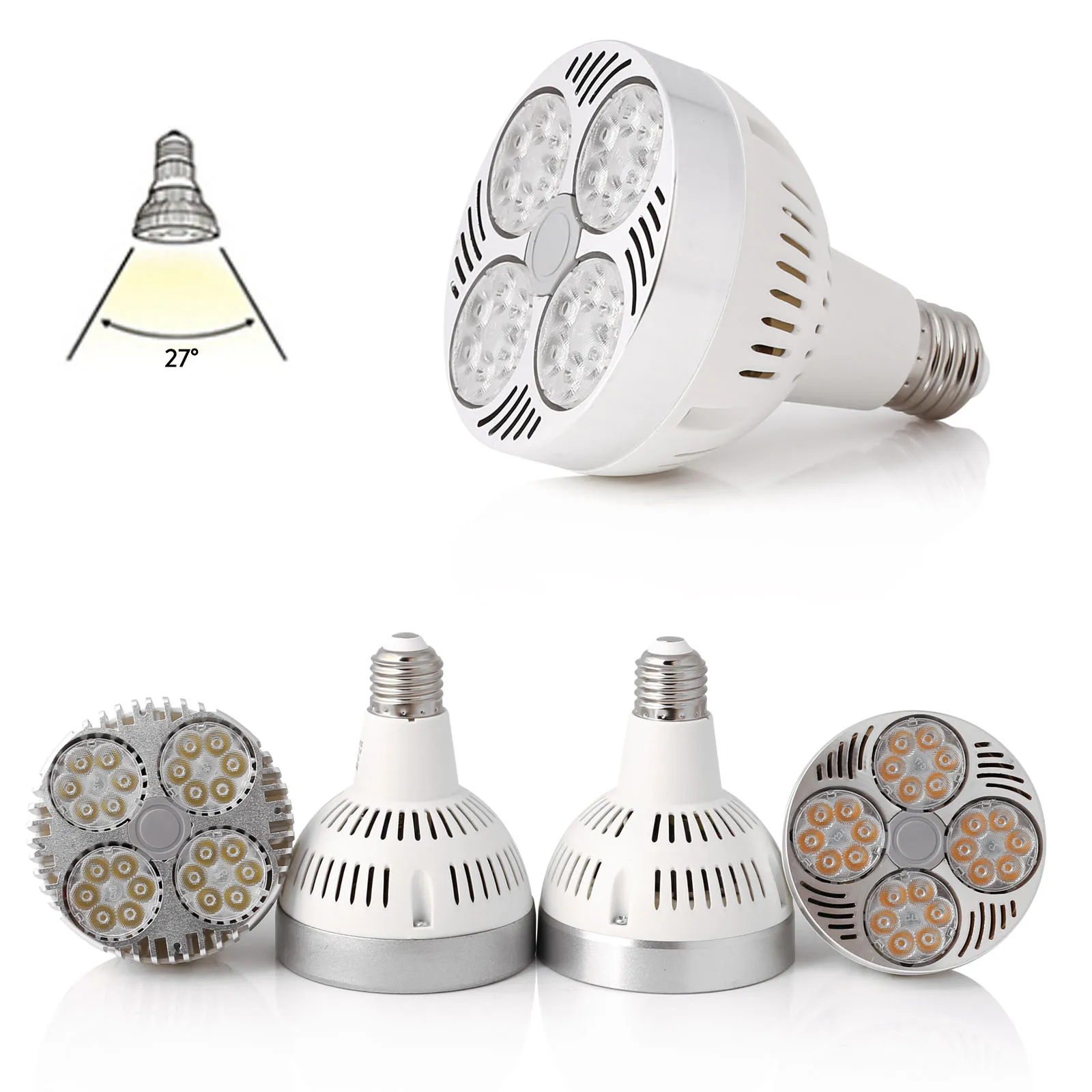 

High Power PAR30 Lamp 35W 45W Track Light Flood Lights Bulb E27 LED Warm Cold White Spot Lamps for Kitchen Clothes Shop Lamps