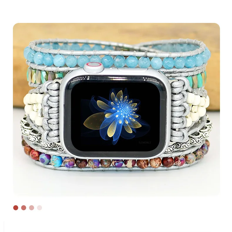Custom DIY strap for apple watch band 44mm 40mm iwatch 42mm 38mm luxury Jewelry women belt Resin bracelet for series 5 4 3 Se 7