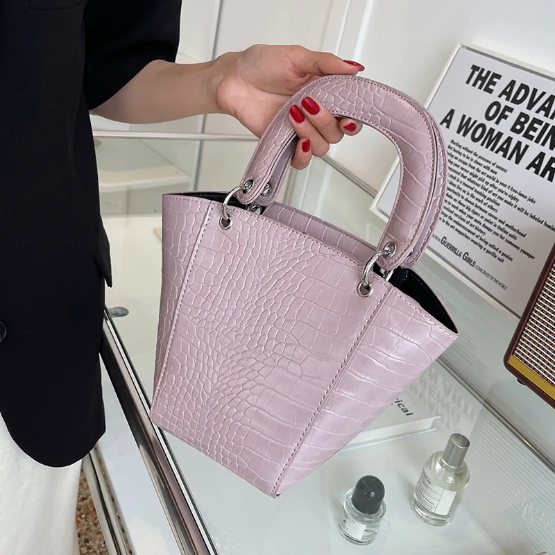

Texture Bag Women's Bag 2022 Popular New Trendy All-match Korean Version One-shoulder Messenger Bag Fashion Portable Bucket Bag