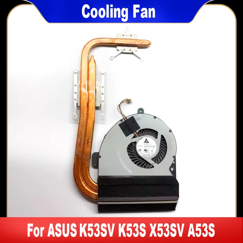 Оригинальный охлаждающий вентилятор для ноутбука ASUS K53SV K53S X53SV A53S с радиатором
