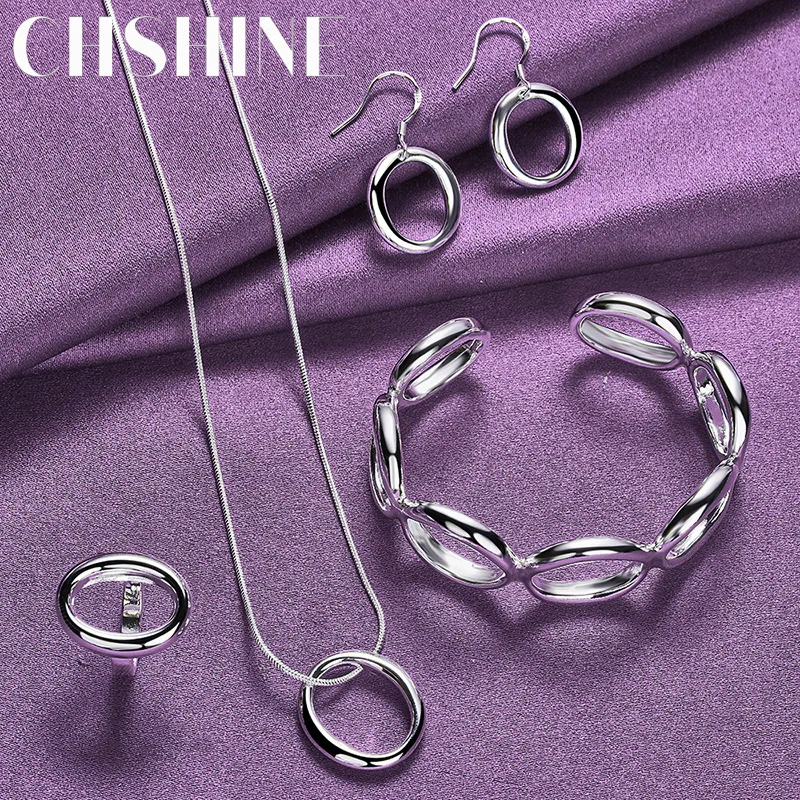 

Комплект из колье, серёг и браслета, из серебра 925 пробы