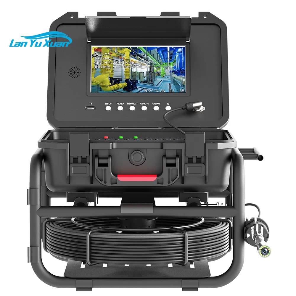 

Камера для обследования канализационной трубы 30 м-50 м с экраном 9 дюймов 1080P 512 Гц, локатор видео + Аудиомагнитола