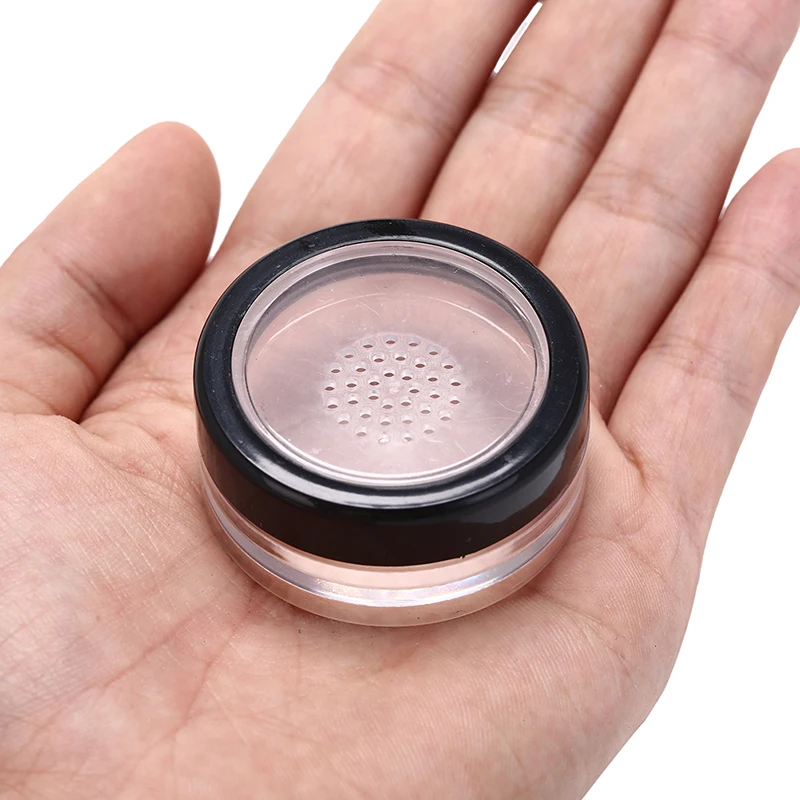

Travel 10g Plastic Empty Cosmetic Container Travel New Loose Powder Jar Powder Puff Boxes